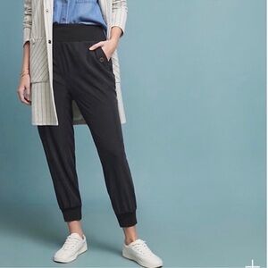 Anthropologie Maeve Cicerone Black Jogger Pants